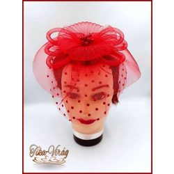 Piros Sisak, alkalmi elegáns kalap 