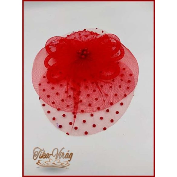 Piros Sisak, alkalmi elegáns kalap 