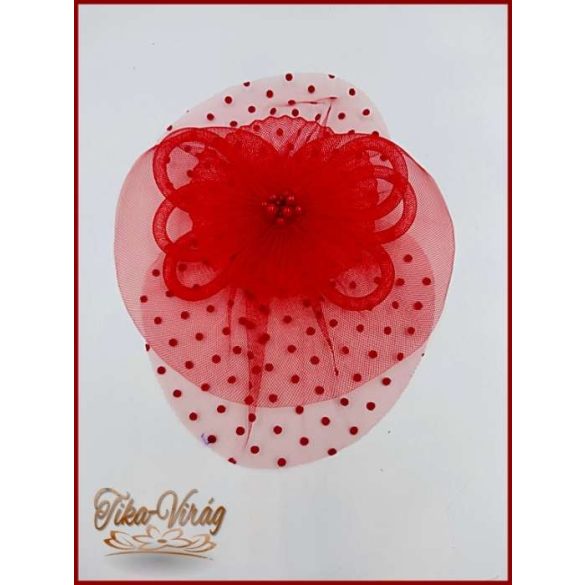 Piros Sisak, alkalmi elegáns kalap 