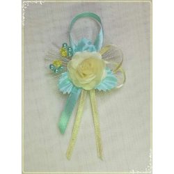 1" Bokréta, kitűző menta-citrom 