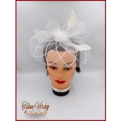 Fehér Sisak, alkalmi elegáns kalap 