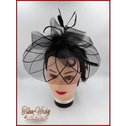 Fekete Sisak, alkalmi elegáns kalap 