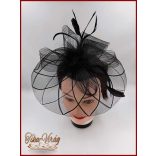 Fekete Sisak, alkalmi elegáns kalap 