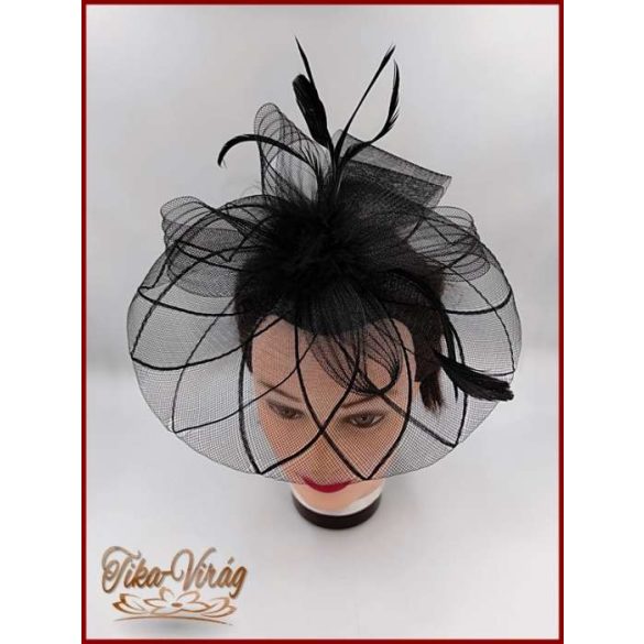 Fekete Sisak, alkalmi elegáns kalap 