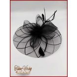 Fekete Sisak, alkalmi elegáns kalap 