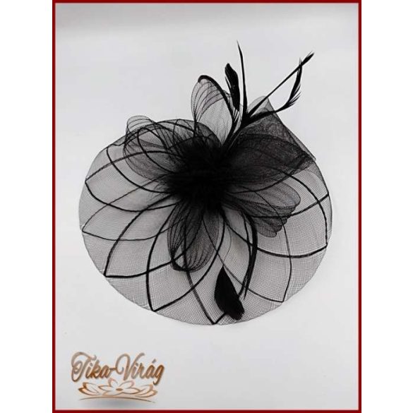 Fekete Sisak, alkalmi elegáns kalap 