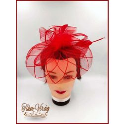 Piros Sisak, alkalmi elegáns kalap 