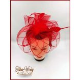 Piros Sisak, alkalmi elegáns kalap 