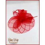 Piros Sisak, alkalmi elegáns kalap 