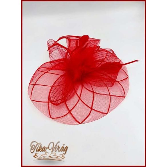 Piros Sisak, alkalmi elegáns kalap 