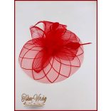 Piros Sisak, alkalmi elegáns kalap 