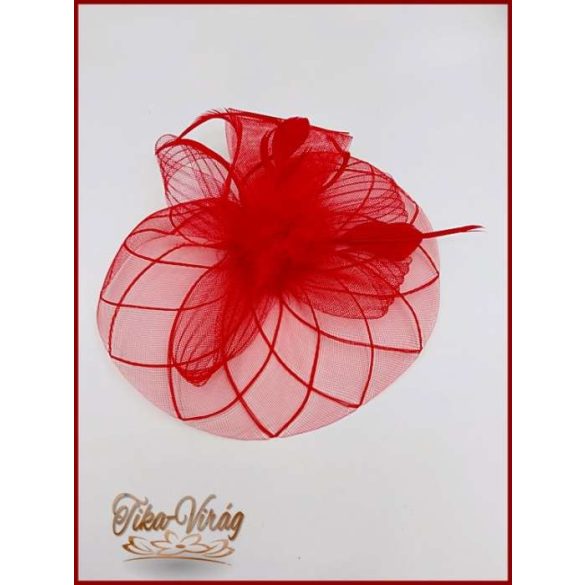 Piros Sisak, alkalmi elegáns kalap 