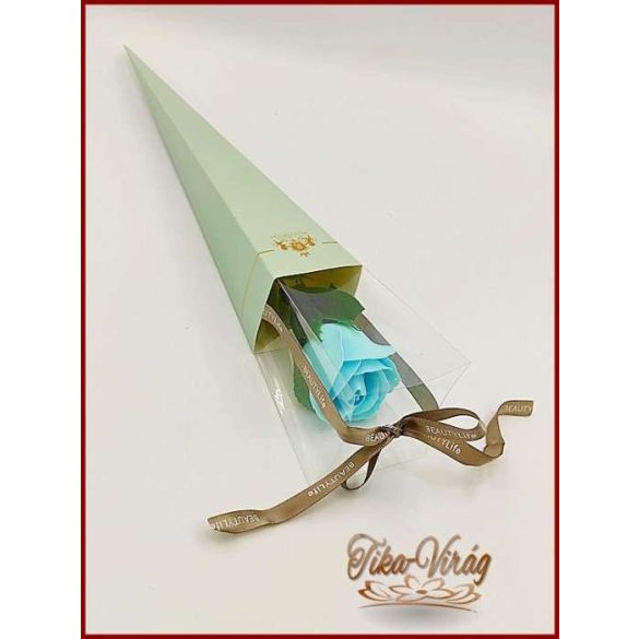 SZAPPANRÓZSA DÍSZDOBOZBAN Türkiz 