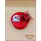 17 szál fekete rózsás szappanvirág box