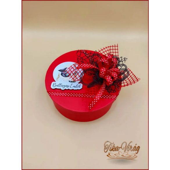 17 szál fekete rózsás szappanvirág box