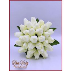 29 szálas Fehér tulipán örök-csokor 