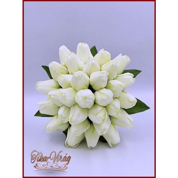 29 szálas Fehér tulipán örök-csokor 
