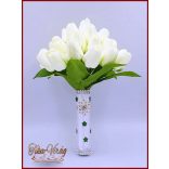 29 szálas Fehér tulipán örök-csokor 