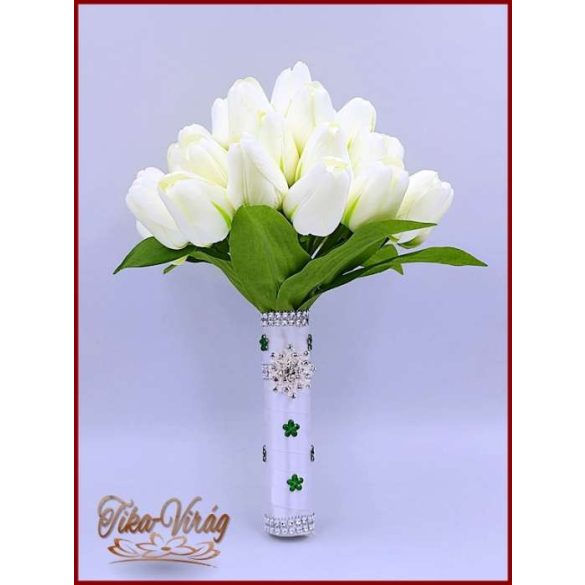 29 szálas Fehér tulipán örök-csokor 