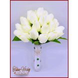 29 szálas Fehér tulipán örök-csokor 