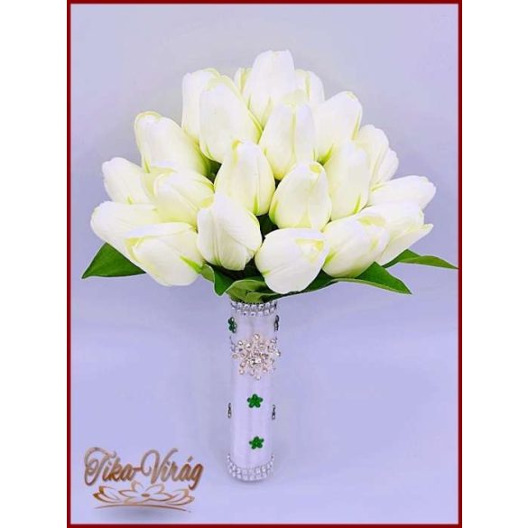 29 szálas Fehér tulipán örök-csokor 