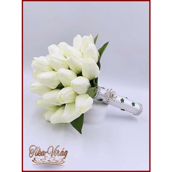29 szálas Fehér tulipán örök-csokor 