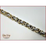 Ezüst-arany színű nemesacél karkötő 