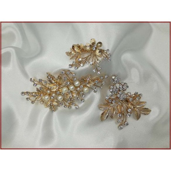 Aranyszínű-Strasszos kontytű 3:1-ben 224813.