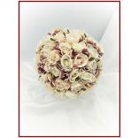 Sötét-mályvás-pasztell 32 virágos Örök-csokor 