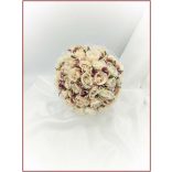 Sötét-mályvás-pasztell 32 virágos Örök-csokor 