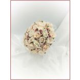 Sötét-mályvás-pasztell 32 virágos Örök-csokor 