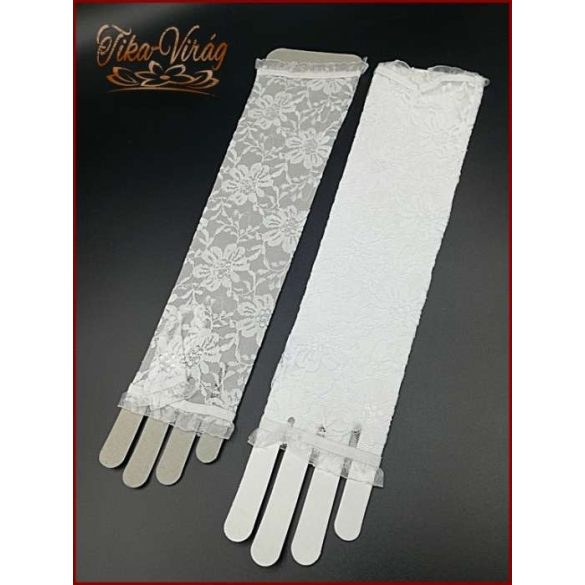 Menyasszonyi hosszú kesztyű csipkés új nélküli 