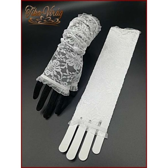 Menyasszonyi hosszú kesztyű csipkés új nélküli 