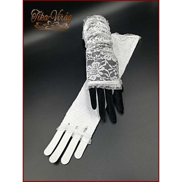 Menyasszonyi hosszú kesztyű csipkés új nélküli 