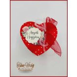 Szappan-rózsa box "S" Pettyes szív 