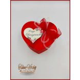 Szappan-rózsa box "L" Piros szív dobozban 