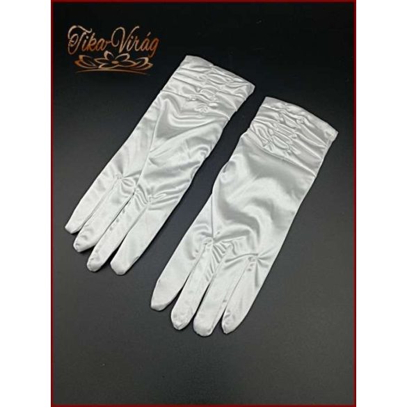 Menyasszonyi rövid kesztyű húzott 