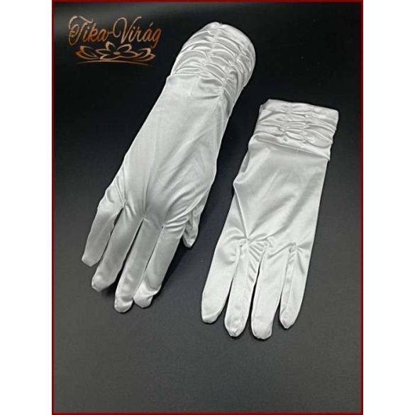 Menyasszonyi rövid kesztyű húzott 