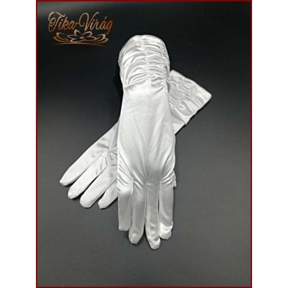 Menyasszonyi rövid kesztyű húzott 