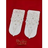 Finom csipke rövid kesztyű menyasszonyi ruhához 