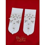 Rövid csipke kesztyű elegáns menyasszonyok számára 