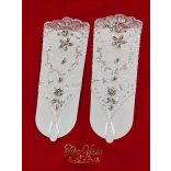 Rövid ujjas menyasszonyi kesztyű csipkéből  