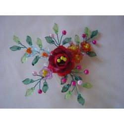 Kalocsai motívumos kontytű 