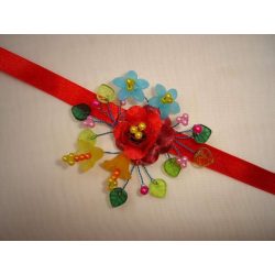 Kalocsai motívumos csuklódísz 