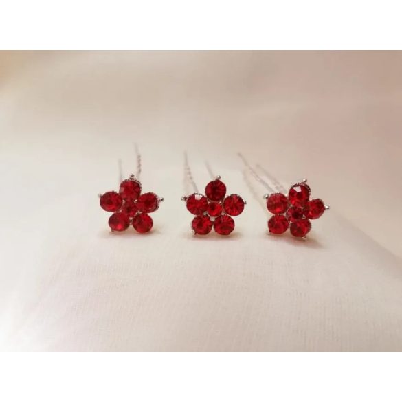 Strasszos hajtű piros B3705-5.