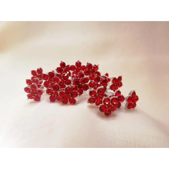 Strasszos hajtű piros B3705-5.