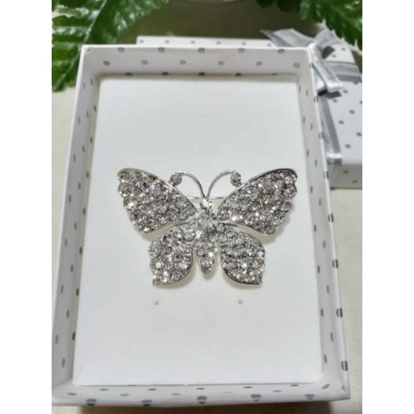 Brosstű Díszdobozban Lepkés 