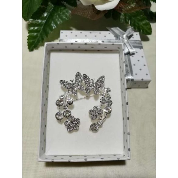 Brosstű Díszdobozban Lepkés 