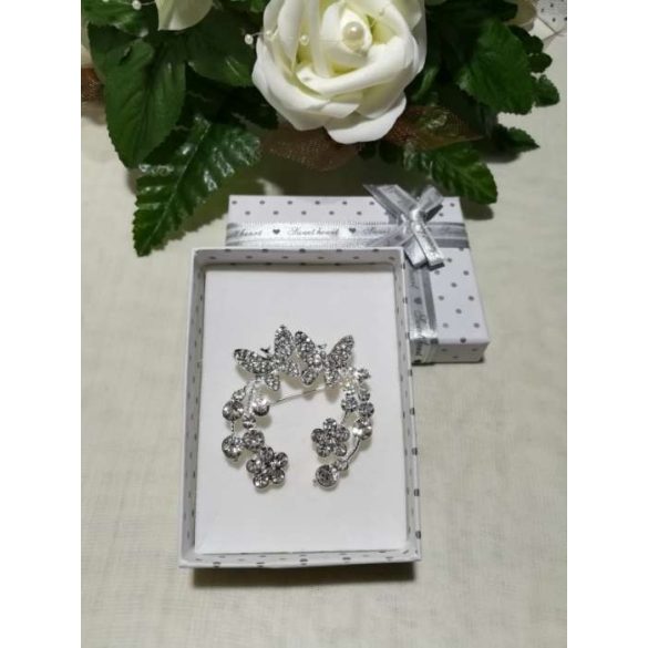 Brosstű Díszdobozban Lepkés 