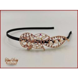 Gold-Rose strasszköves gyöngyös hajráf B3984-14805.